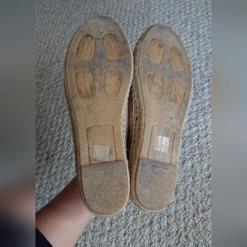 Vince Women's Rachael Leather Espadrille Flats size 8